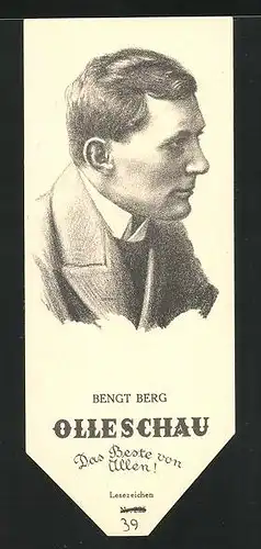Lesezeichen Olleschau Nr.225, Portrait Bengt Berg, schwedischer Vogelforscher