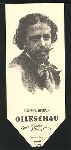 Lesezeichen Olleschau Nr. 237, Portrait Eugene Brieux