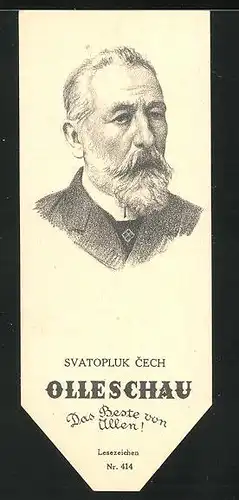 Lesezeichen Olleschau Nr. 414, Portrait Svatopluk Cech