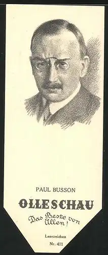 Lesezeichen Olleschau, österreichischer Erzähler Paul Busson im Portrait