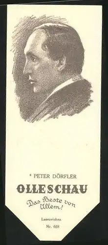 Lesezeichen Olleschau, deutscher Erzähler Peter Dörfler im Portrait