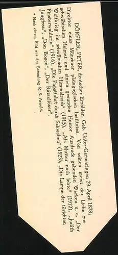 Lesezeichen Olleschau, deutscher Erzähler Peter Dörfler im Portrait
