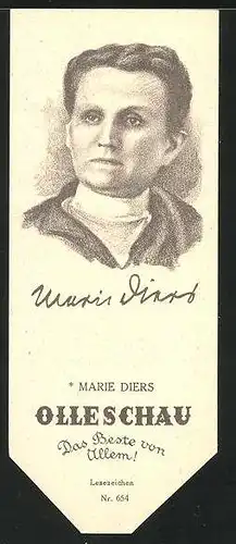 Lesezeichen Olleschau, deutsche Erzählerin Marie Diers im Portrait