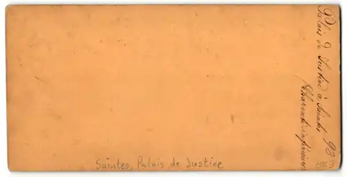 Stereo-Fotografie Ansicht Saintes, Palais de Justice