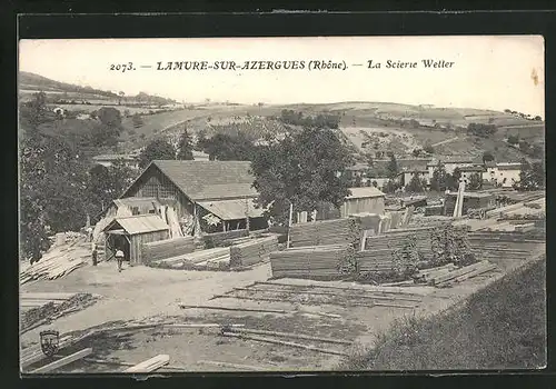 AK Lamure-sur-Azergues, La Scierie Wetter