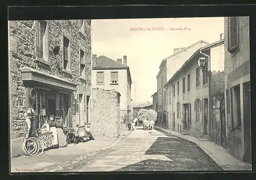 AK Bourg-de-Thizy, Grande-Rue, Strassenpartie