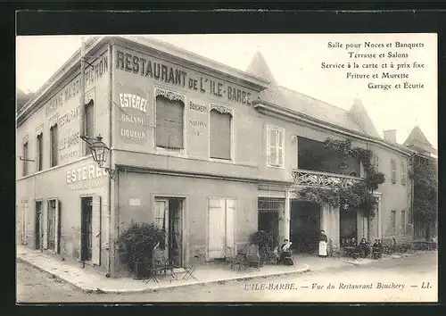 AK L`Ile-Barbe, Vue du Restaurant Bouchery