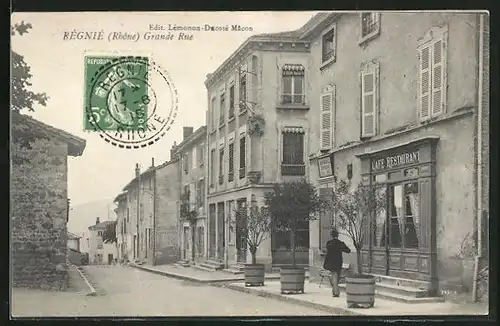 AK Régnié, Grande Rue, Strassenpartie