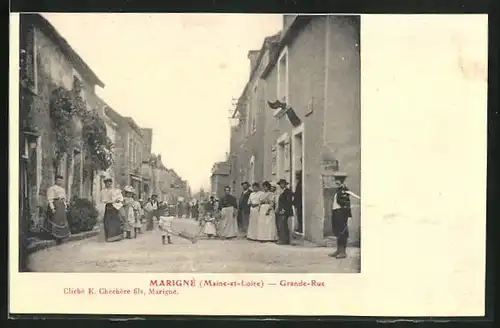AK Marigné, Grande-Rue