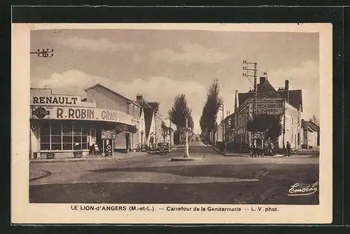 AK Le Lion-d`Angers, Carrefour de la Gendarmerie