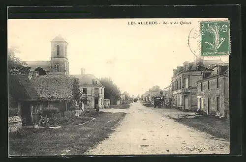 AK Les Alleuds, Route de Quincé