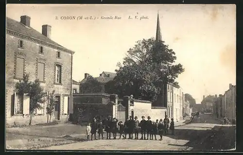 AK Coron, Grande Rue, Strassenpartie