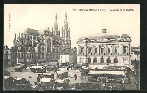 AK Cholet, L`Èglise et le Thèatre