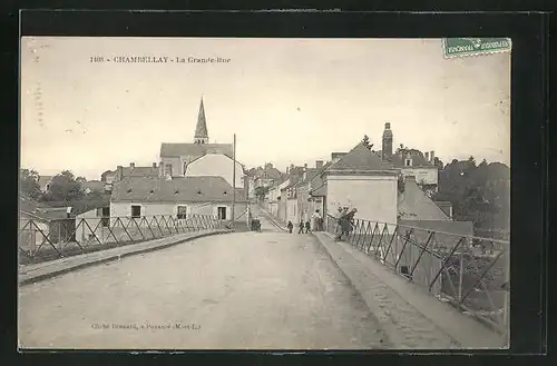 AK Chambellay, La Grande-Rue, Strassenpartie