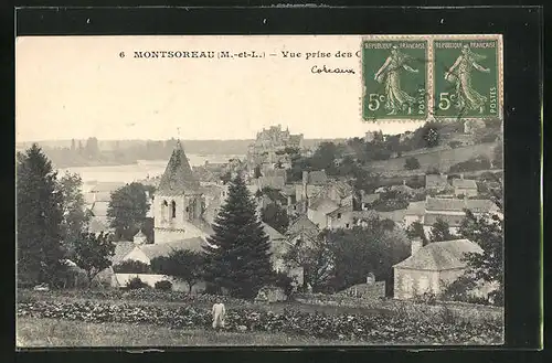 AK Montsoreau, Vue prise des Coteaux