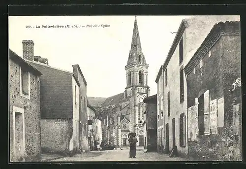 AK La Poiteviniére, Rue de l'Eglise