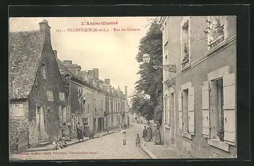 AK Villeveque, Rue de Chateau