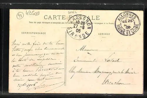 AK Allonnes, La Mairie et l`Eglise
