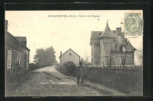 AK Le Champ, Route de Faye, Strassenpartie