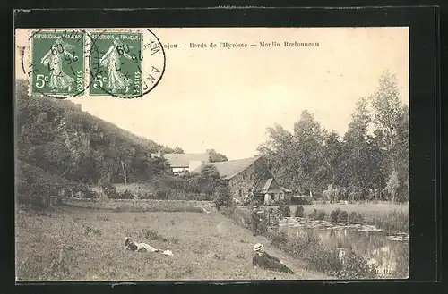 AK Anjou, Bords de l`Hyrome, Moulin Bretonneau