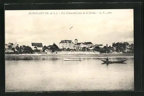 AK Ecouflant, Vue d`ensemble prise de la Sarthe