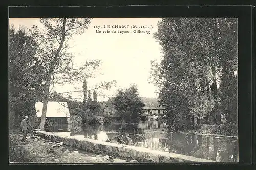 AK Le Champ, Un coin du Layon-Gilbourg