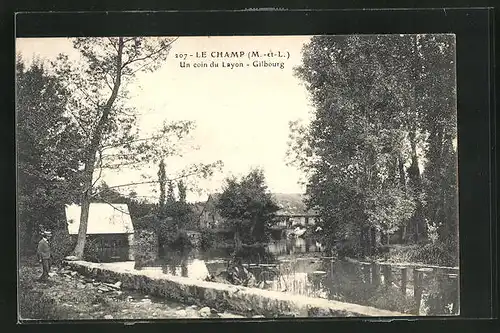 AK Le Champ, Un coin du Layon-Gilbourg