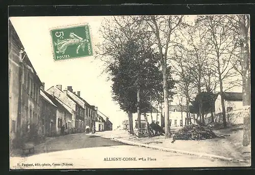 AK Alligny-Cosne, La Place, Strassenpartie