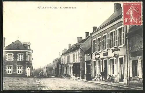 AK Suilly-la-Tour, La Grande-Rue, Strassenpartie