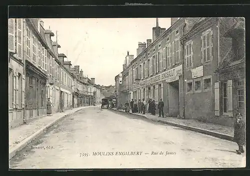 AK Moulins-Engilbert, Rue de James, Strassenpartie