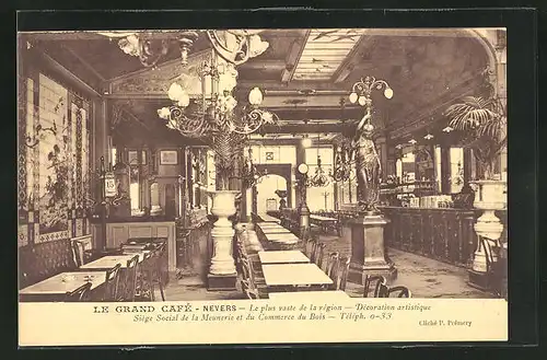 AK Nevers, Le Grand Café, le plus vaste de la région, Siége Social de la Meunerie et du Commerce du Bois