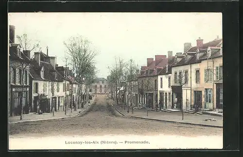 AK Lucenay-les-Aix, Promenade