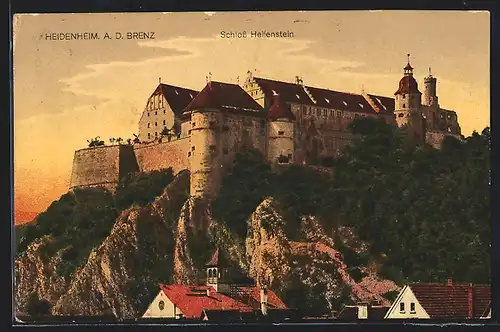 AK Heidenheim, Blick auf Schloss Hellenstein