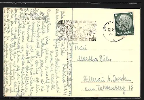 AK Stralsund, Partie am Frankenteich