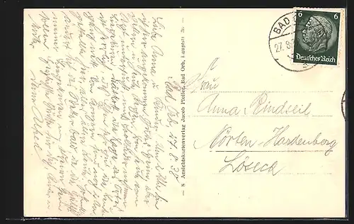 AK Bad Orb /Spessart, Teilansicht aus der Vogelschau