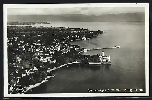 AK Langenargen a. B., Ortsansicht vom Flugzeug aus