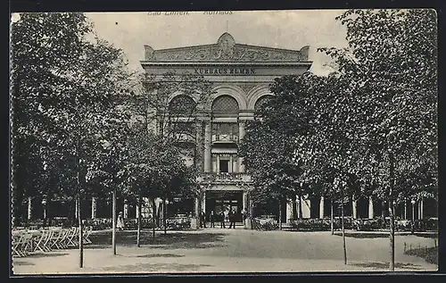 AK Bad Elmen, Kurhaus mit Vorplatz