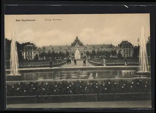 AK Bad Oeynhausen, Königl. Kurhaus mit Springbrunnen