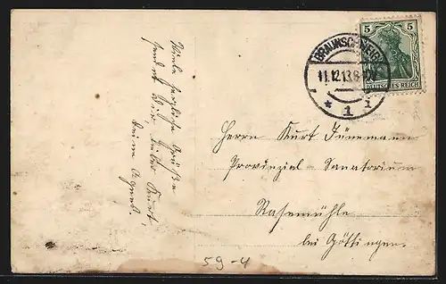 AK Junge Frau mit Perlenkette, Seltenes Datum 11.12.13