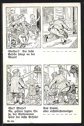 AK Meister und Geselle in der Bau- und Möbel-Tischlerei