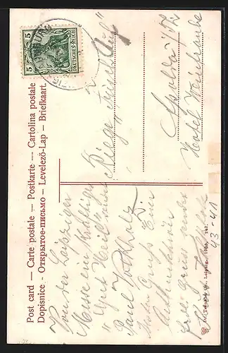 AK Leipzig, Petersstrasse während der Messe, Reklameschilder