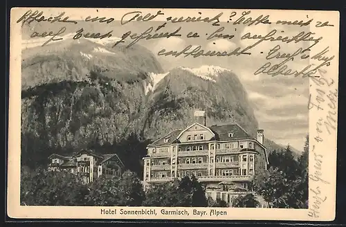AK Garmisch /Bayr. Alpen, Hotel Sonnenbichl