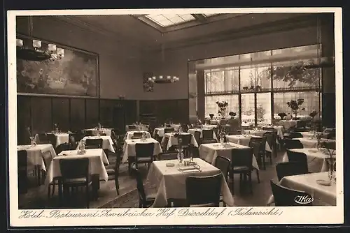 AK Düsseldorf, Innenansicht Hotel Zweibrücker Hof