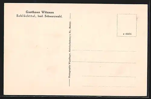 AK Witznau /Bad. Schwarzwald, Ortspartie im Schlüchttal