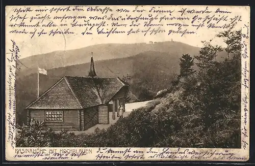 AK Badenweiler, Rasinahöhe mit Hotel Hochblauen