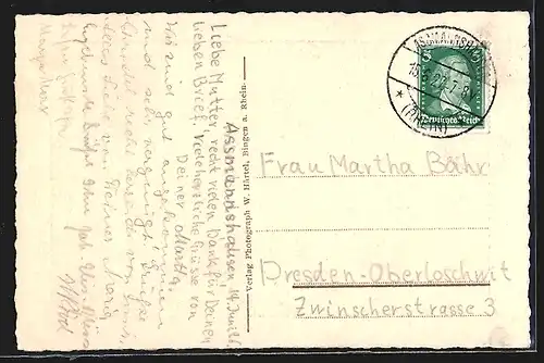 AK Assmannshausen a. Rhein, Gasthof Krone