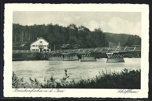 AK Schäftlarn, Gasthaus Brückenfischer an der Isar