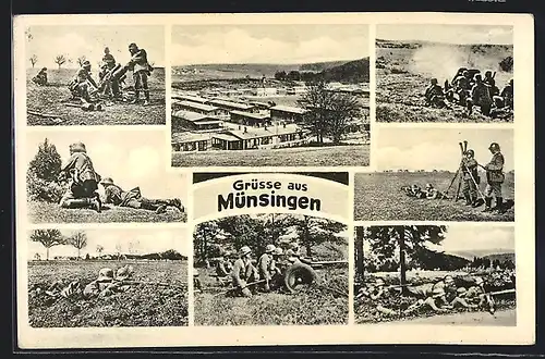 AK Münsingen, Truppenübungsplatz, Soldaten im Manöver