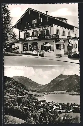 AK Schliersee, Konditorei Cafe Dillinger, Teilansicht