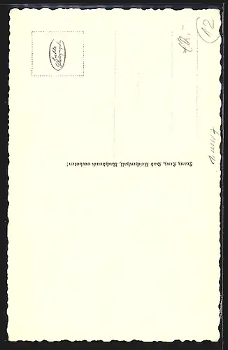 AK Schladming, Strassenpartie mit Kirche und Kaufhaus